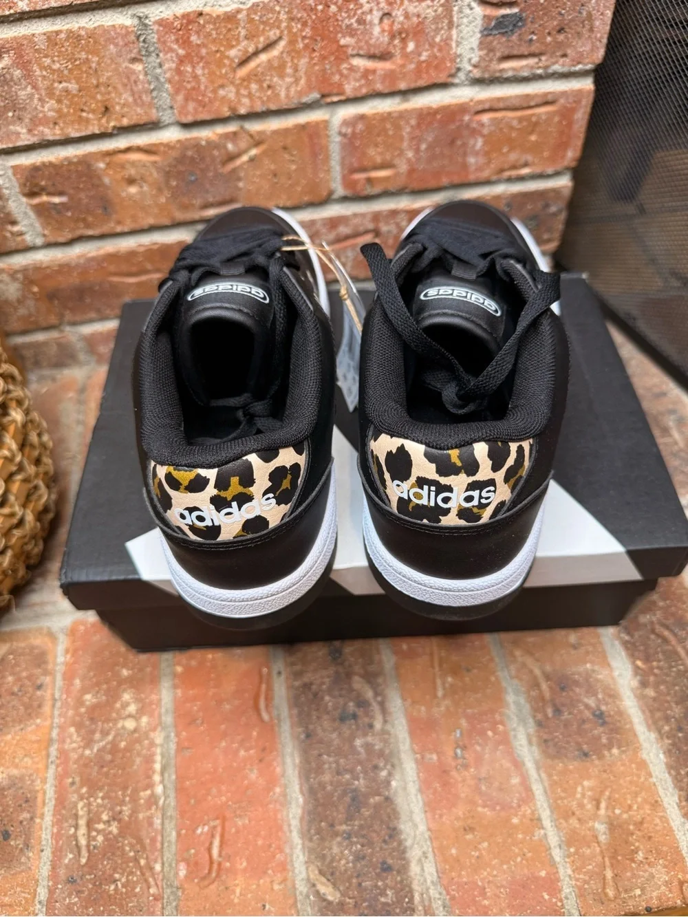 Adidas Break Start Low W Leopard Print Sneakers Black White Women’s Size 7 NIB